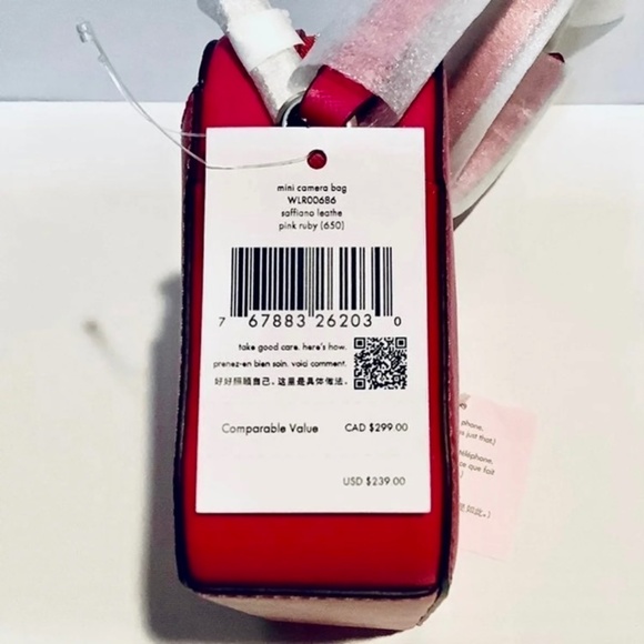 Kate Spade Staci Mini Camera Bag Crossbody, Pink Ruby, NEW WITH TAGS - Picture 13 of 13